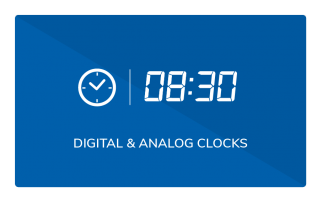 elementi digital and analog clock widgets