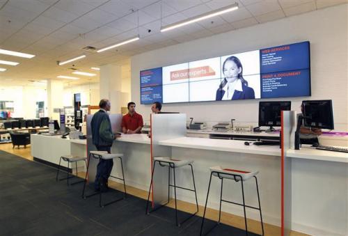 video wall at Office Max