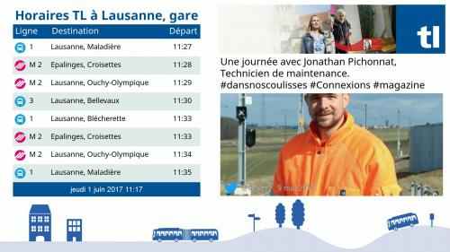 Figure 1 - Horaires des correspondances en temps réel et flux Twitter avec SpinetiX