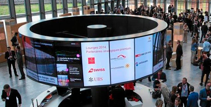 EPFL spinetix videowall carousel Tech Convention Center