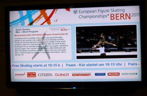 SpinetiX provides live results for the IceSkating Championship at Bern Arena