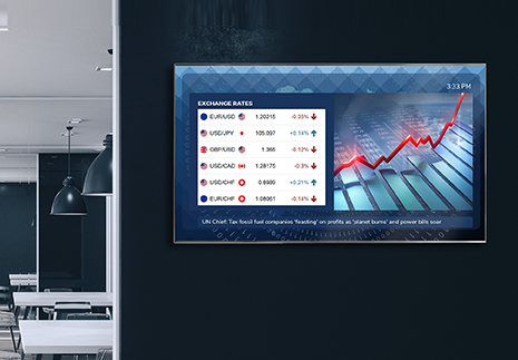 spinetix elementi data-driven widgets forex chart on display