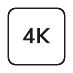 4K resolution at 60 frames per second