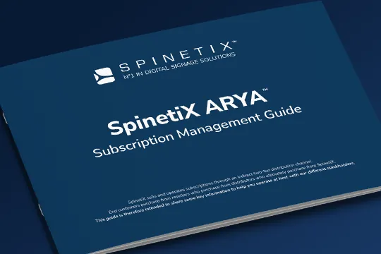 spinetix arya enterprise account management guide