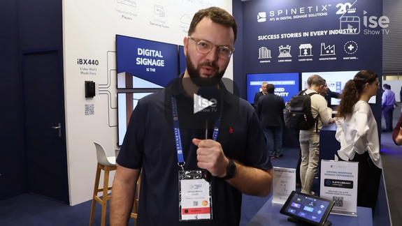 spinetix at ise 2026 in barcelona - interview on the booth