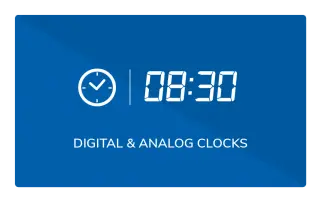 elementi digital and analog clock widgets