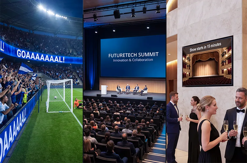 large venues digital signage for stadiums and concert halls