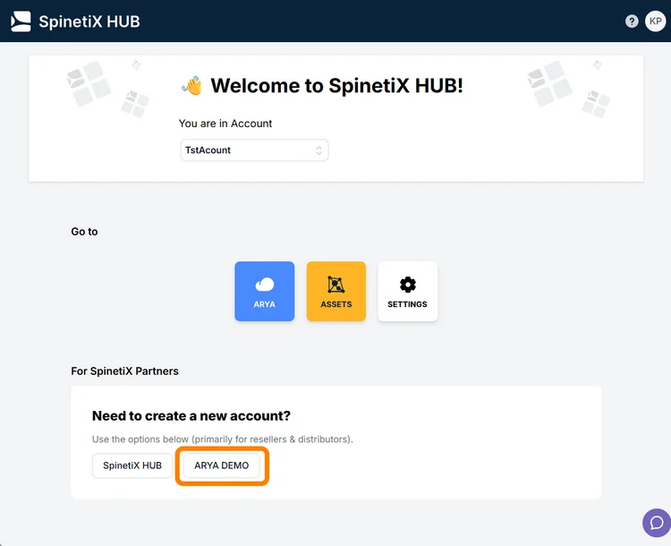 spinetix hub homepage