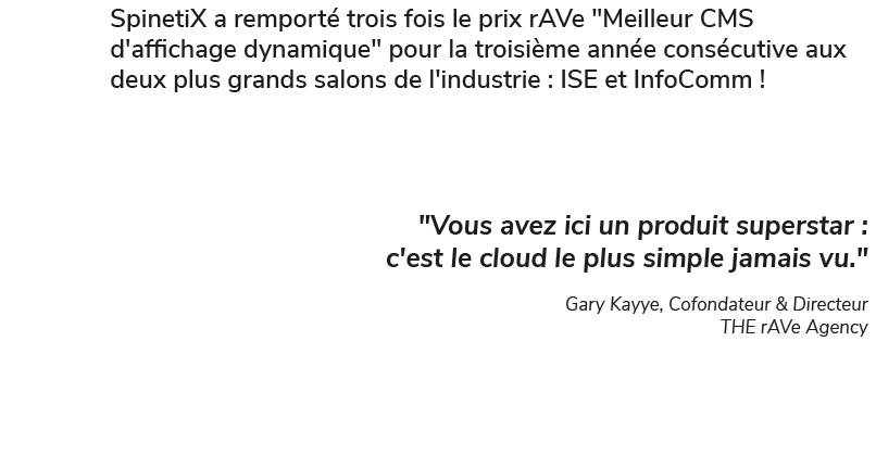 spinetix arya meilleure solution cloud infocomm par rave