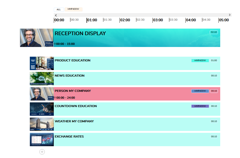 schedule digital signage content with spinetix arya