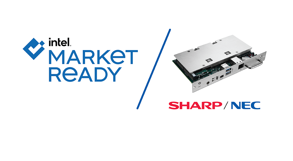 sharp nec intel market ready solution with spinetix arya