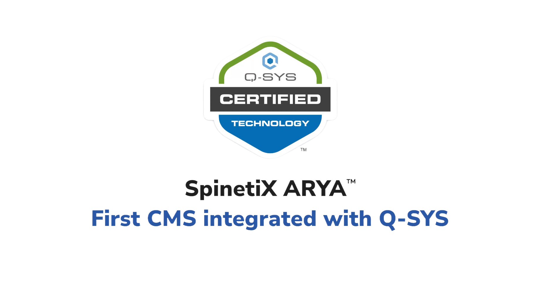 q-sys certified plugin in spinetix arya digital signage cms