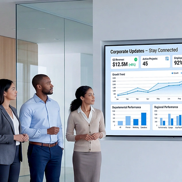 Time Inc. lobby welcome video wall